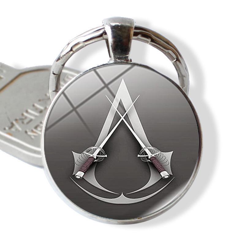 Assassin's Creed Metal Embossed Ring Keychain Pendant