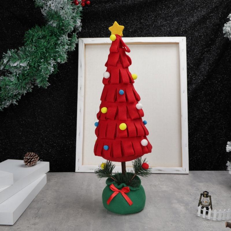 Artificial Christmas Tree Ornaments With Base Tabletop Christmas Tree for Holiday Party Home Farmhouse Decoration