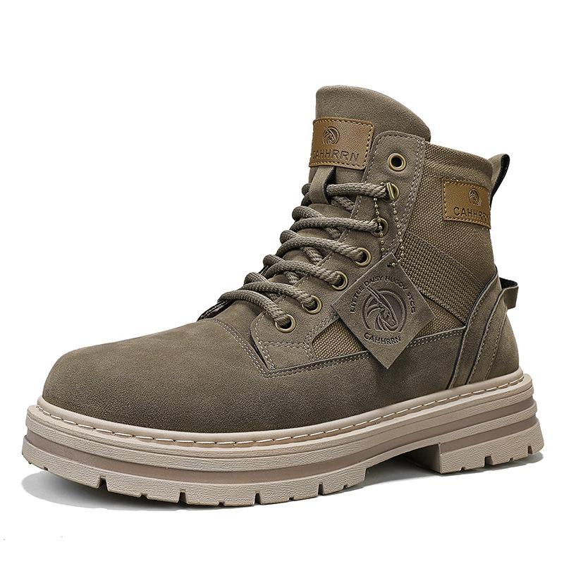 

Британский стиль, мужские ботинки на толстой подошве, увеличивающие высоту, для альпинизма, походов на открытом воздухе, новые мужские повседневные высокие ботинки Martin на осень и зиму 39