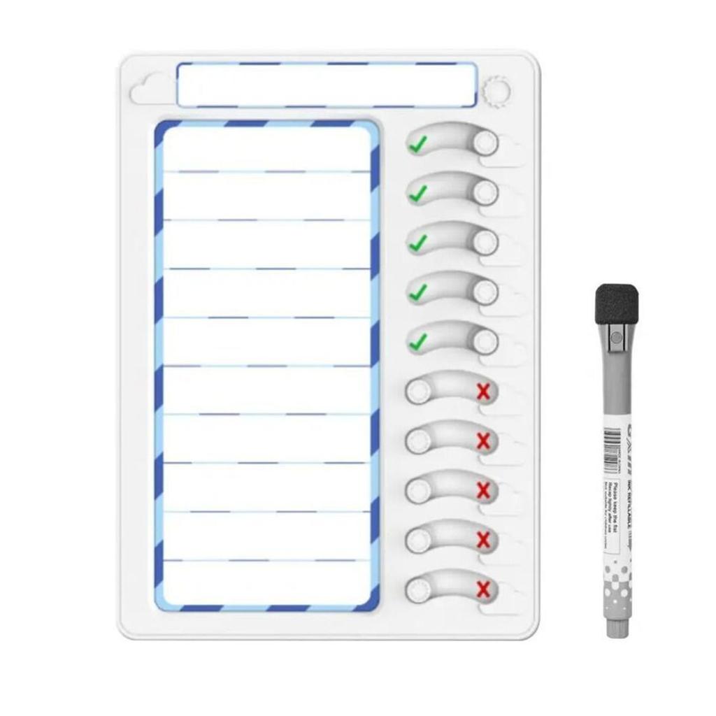 Chore Chart for Kids and Adults Sliding Morning Routine Chart Dry Erases Chore Chart Magnetic Checklist Board ADHD Tool
