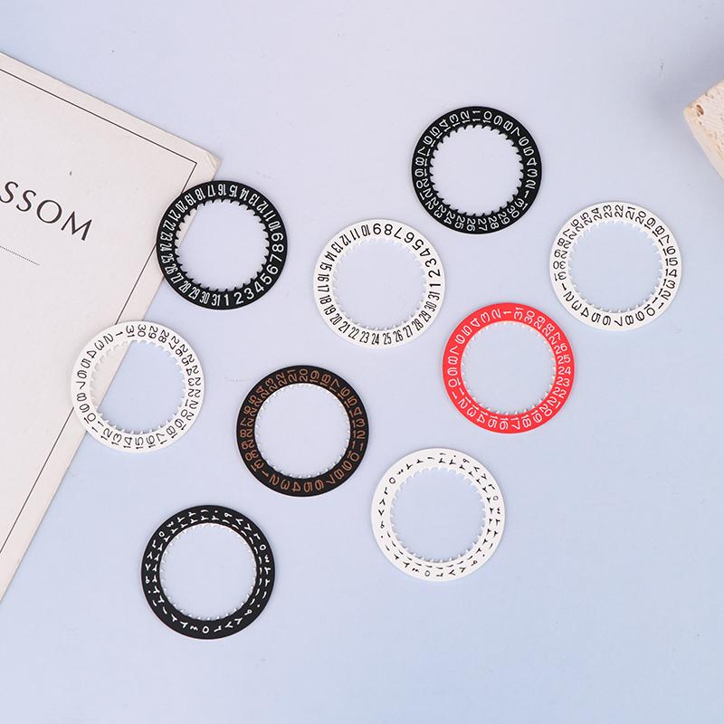 Watch Date Dial Fits Nh34-Nh35 Movement Black White Red Orange 3-Digit 6-Digit Automatic Mechanical Movt Day Date Dial Wheel