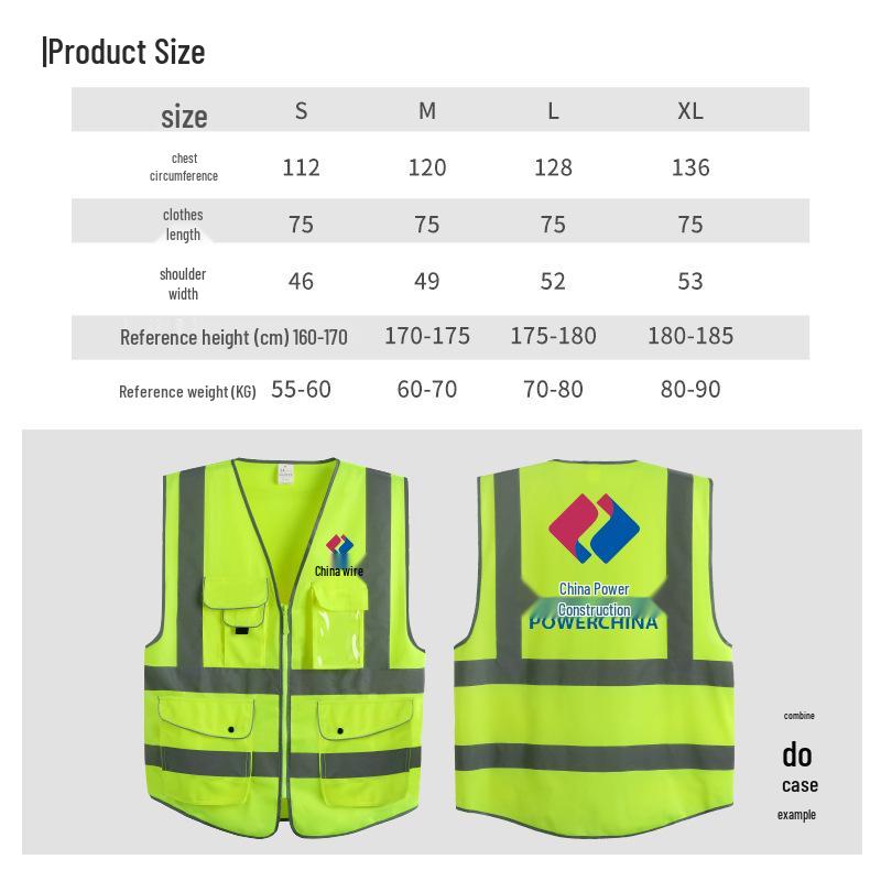 Xinghua Multi-Pocket Reflective Safety Vest with Logo Printing