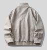 High Street Trend Suede Embossed American-Style Men's Jacket - Spring/Autumn, High-End Loose Stand Collar Design