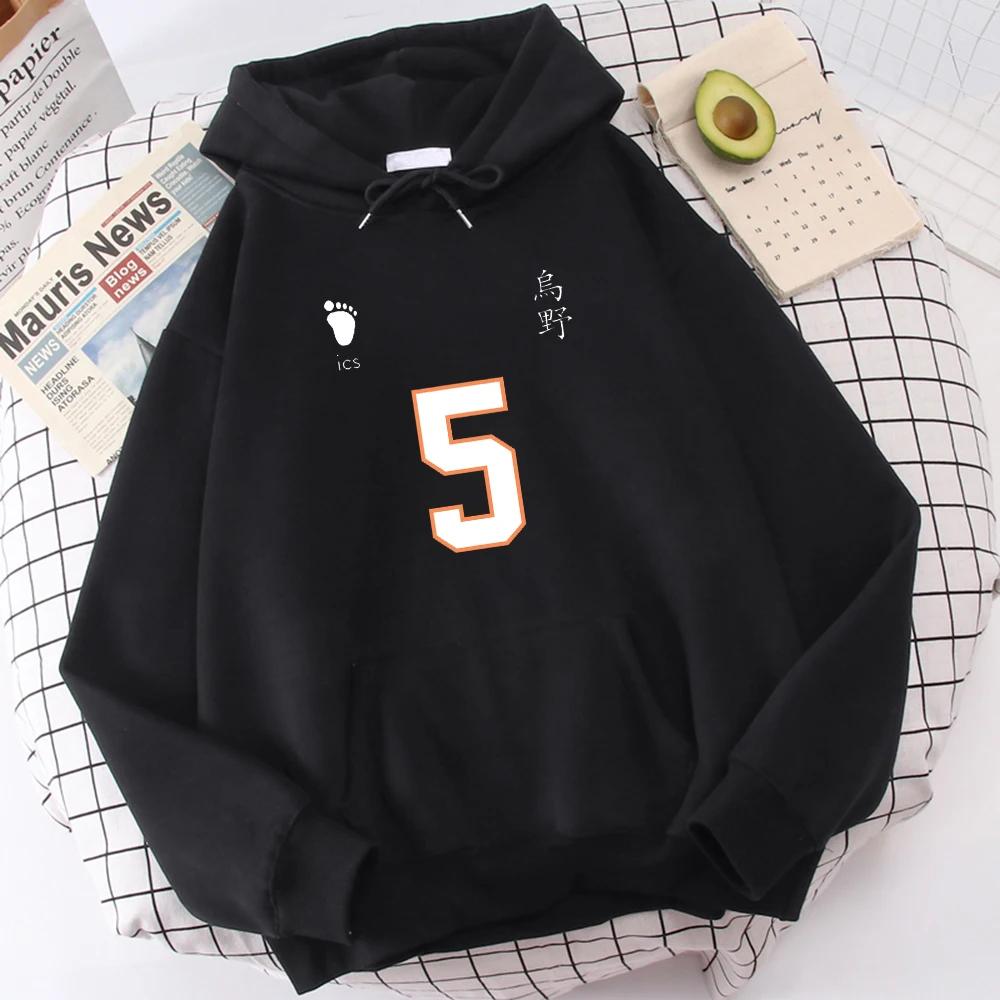 Hot Anime Haikyuu Nummer 1-12 Bedruckte Kapuzenpullover für Männer und Frauen Übergröße Sweatshirt Harajuku Langarm Unisex Streetwear Tops