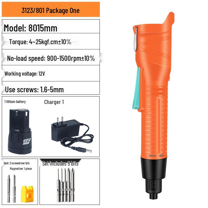 Cordless 12V Rechargeable Mini Electric Screwdriver with Lithium Battery