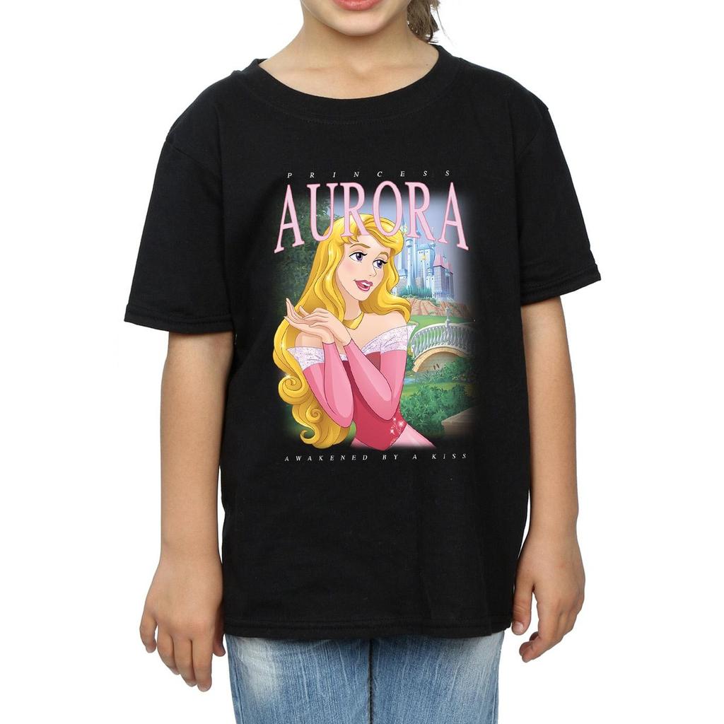 Sleeping Beauty Girls Aurora Montage Cotton T-Shirt
