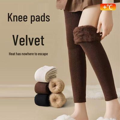 Women's Velvet Thermal Knee-High Socks - Comfy Winter Imitation Cashmere Leg Warmers
