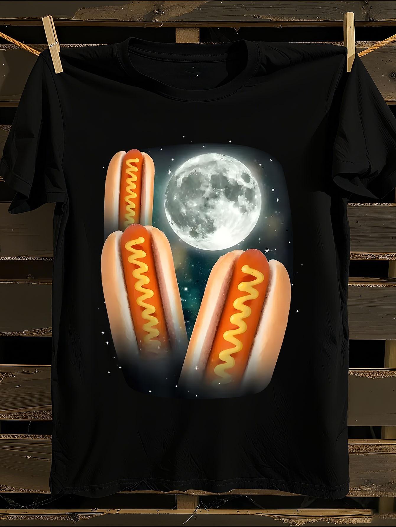 Funny Raccoon 3 Racoons Howling at Moon Tshirt M