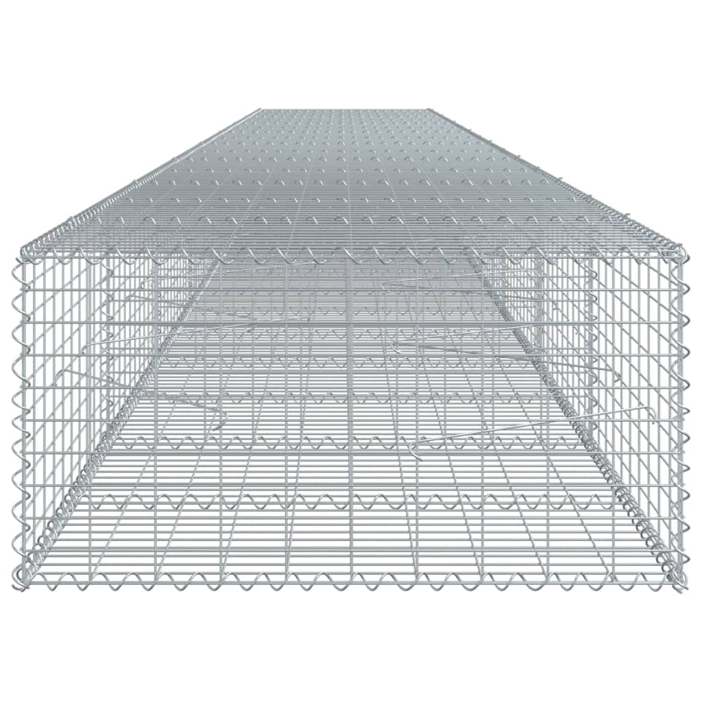 Gabion with Lid 800 X 100 X 50 Cm Galvanized Iron