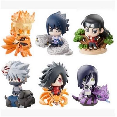6ks/sada Anime Naruto akční figurka Uzumaki Orochimaru Uchiha Sasuke Hatake Kakashi Mini Ninja PVC kolekce Modely Hraček Panenky
