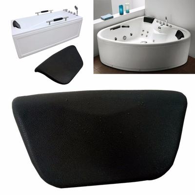 PU Bath Pillow Bathtub Spa Head Rest Neck Support Back Comfort Gift Tub Black