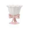 Bow Goblet Ceramic Cup Ice Cream Cup Dessert Cup High End Cute Girls Exquisite Niche Design Couple