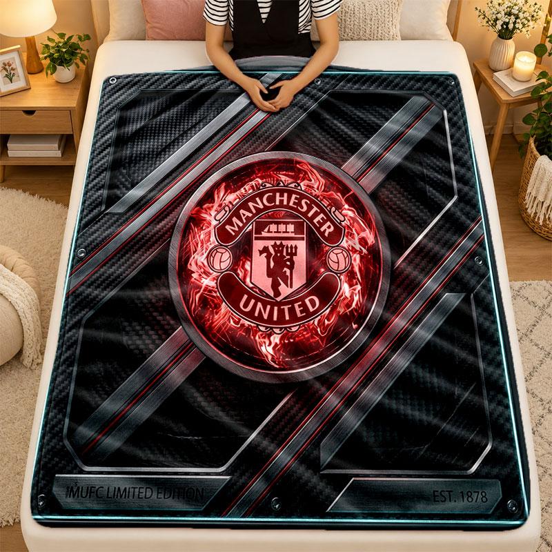 Flanell-Decke Manchester United Warme Weiche Überwurfdecke für den Innenbereich Sofa Bett Wohnzimmergebrauch
