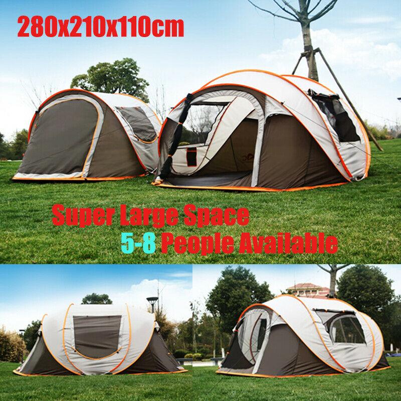 5-8 People Windproof Waterproof Sun Shelter Outoor Camping Tent Large Automatic Camping Tent
