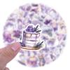 10/30/60pcs Cute Dreamy Purple Coquette Cartoon Stickers Kawaii Aesthetic Graffiti Decals DIY Water Bottle Luggage Phone Sticker