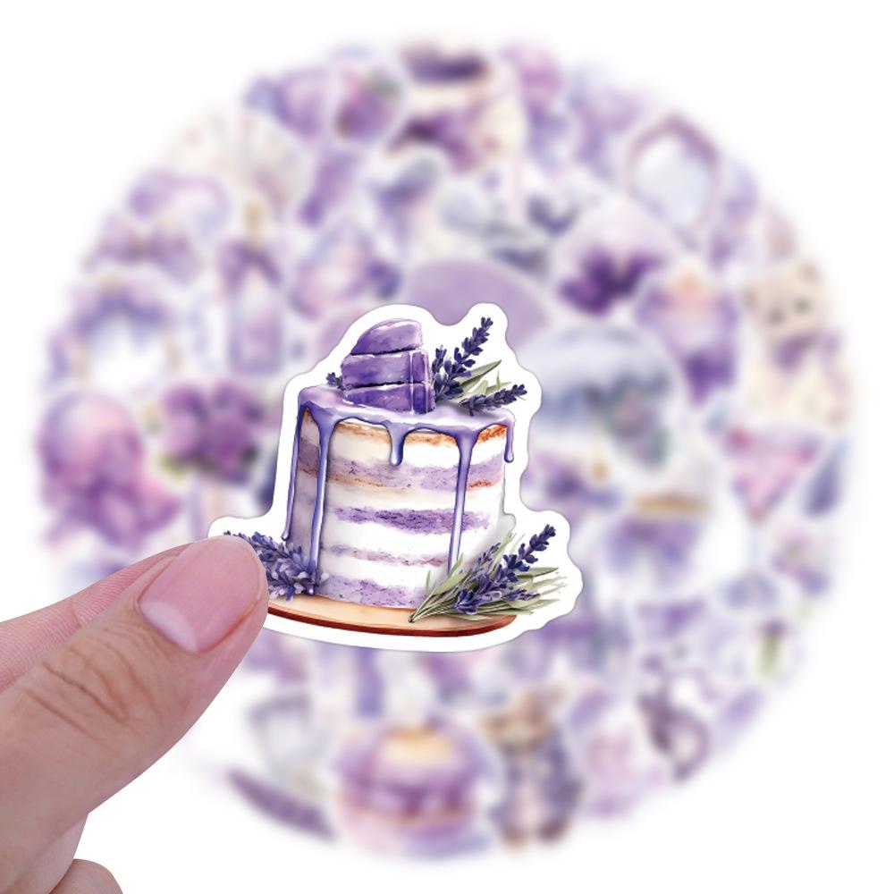 10/30/60pcs Cute Dreamy Purple Coquette Cartoon Stickers Kawaii Aesthetic Graffiti Decals DIY Water Bottle Luggage Phone Sticker