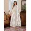 2025 Indonesia New Heavy Industry Mesh Embroidery Robe Dubai Party dress Middle East Long dress Women Robe Dress