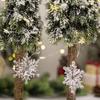 4/6Pcs Funny Angel Snowflake Xmas Pendant Acrylic Transparent Christmas Tree Decoration Festival Party Decor Christmas