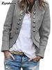 Veste blazer boutonnée pour femme pour l'automne-Hiver