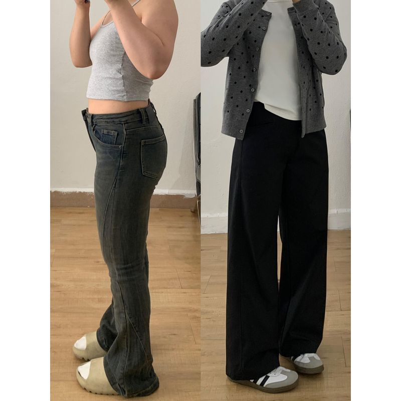mm Pear Shapes Black Fat Sister Suit Pants Black Regular L