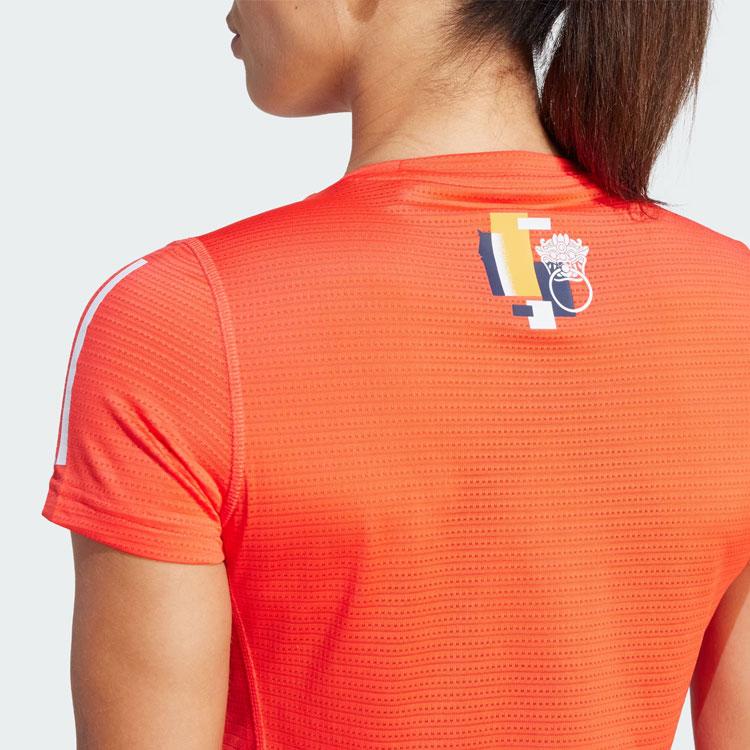 Adidas Beijing Marathon Event Tee Women Tops Light-Red IT2541