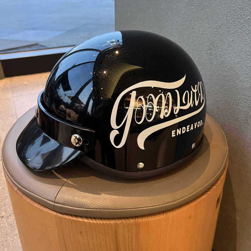 Retro 3C Certified Half Motorcycle Helmet for Men & Women - Summer Sun Protection Skull Cap