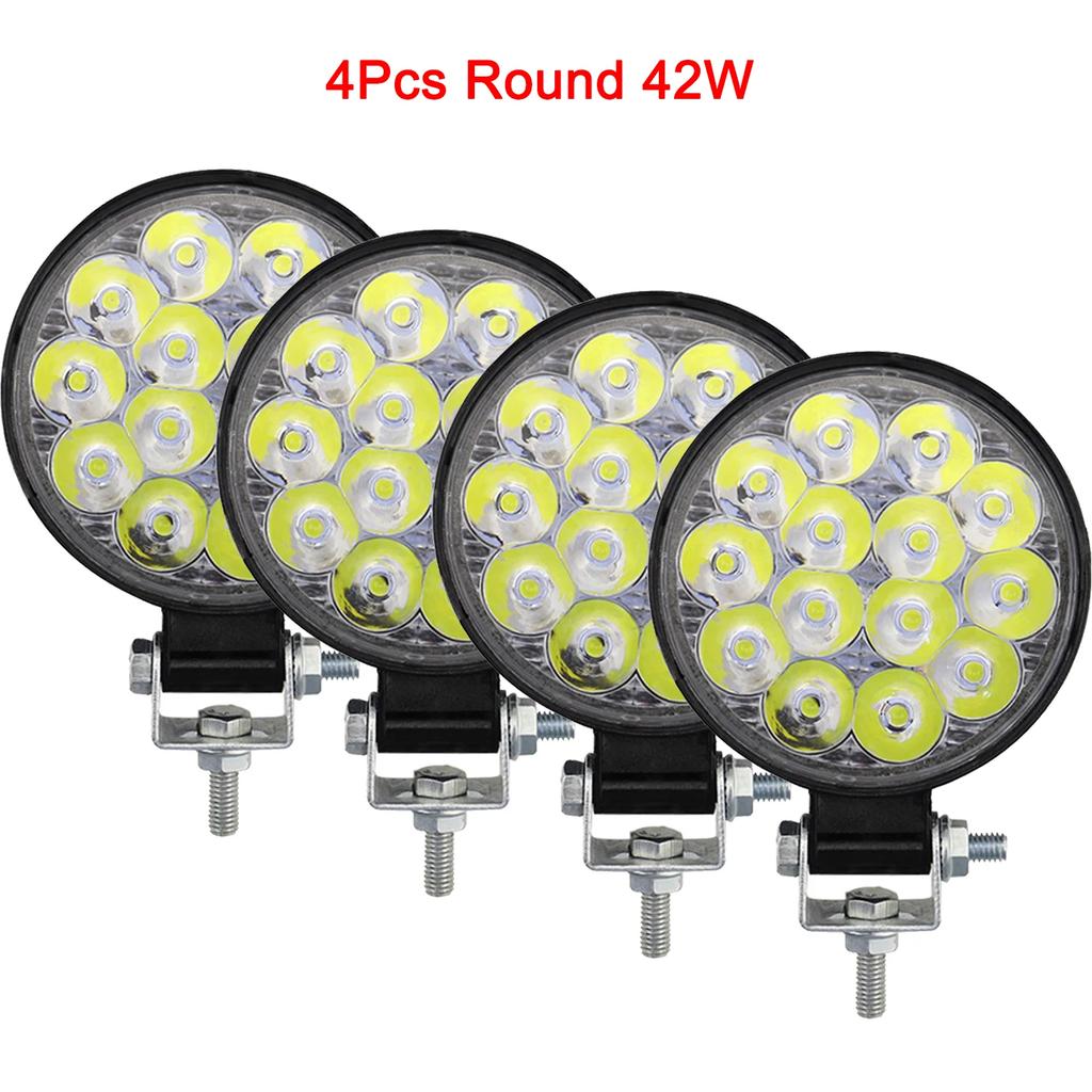 12V 24V LED Work Light Spotlights Driving Auxiliary lamp for Jeep Truck Tractor Offroad 4x4 ATV Boat Auto Barra Led Headlight