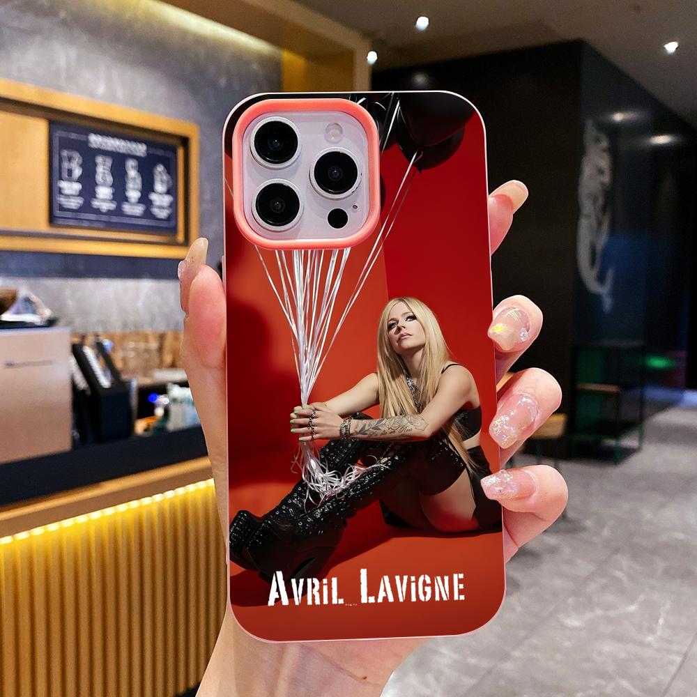 Avril Lavigne Jelly Double layer Pink Mobile Phone Case for iPhone 17 16 15 14 13 12 11 Air Pro Max Plus Protective