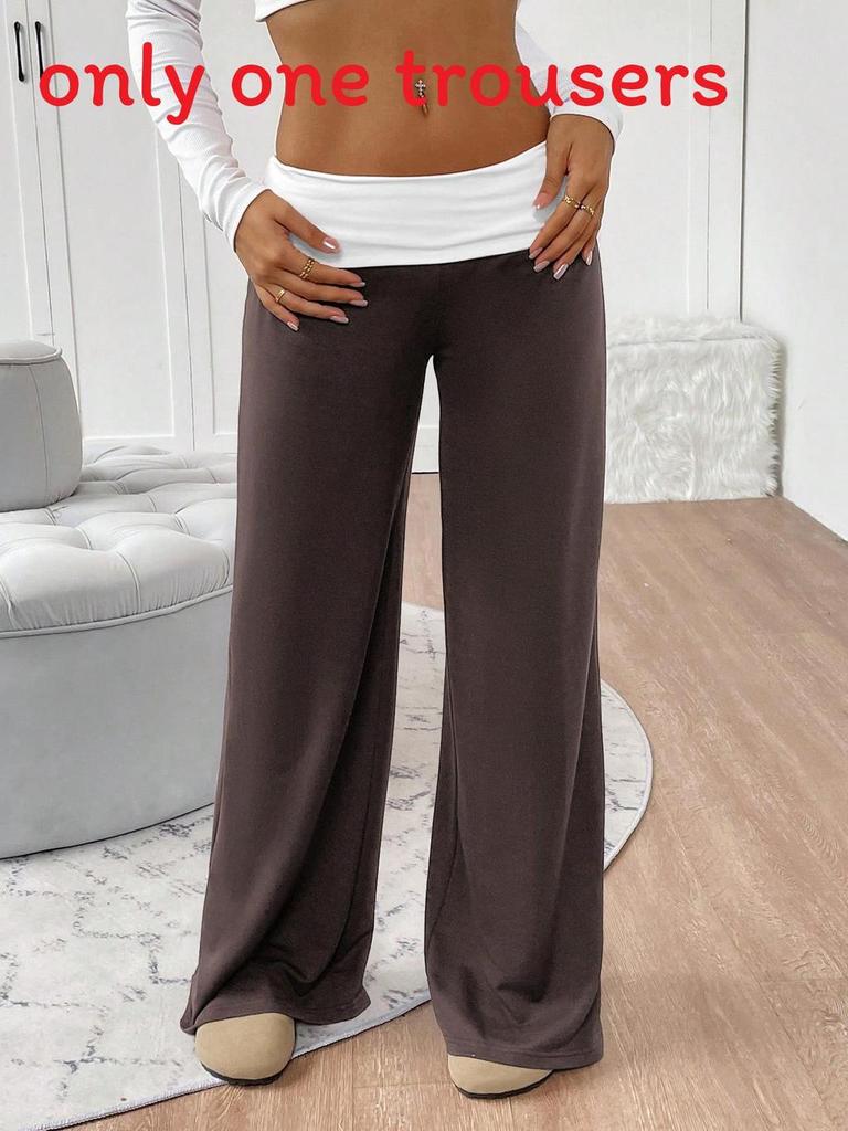 Entspannt geschnittene Schlaghosen mit eingesetztem Polyester für legere Damen-Sommerkleidung