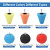 7Pcs Drill Polishing Cone & Ball Sponge Set, Foam Buffing Pads with Extension Holder & Brush, 1/4" Hex Shank for Electric Drill, Car Wheel Hub Rim
