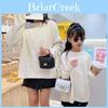 Stylish Mini Pu Leather Children's Crossbody Bag For Girls With Chain Strap And Chic Design