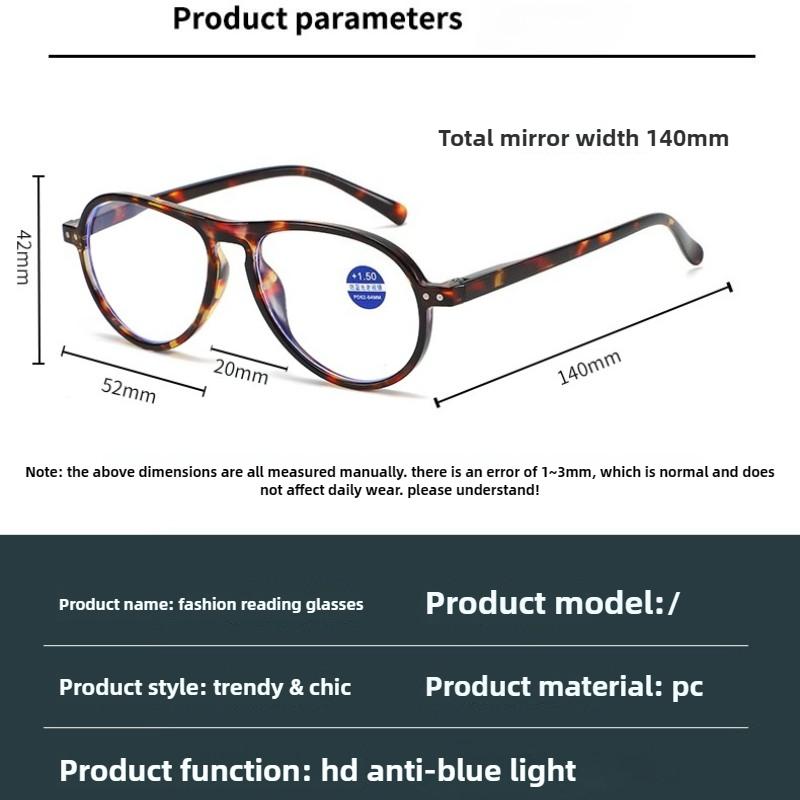 Women's INS Style Toad-Shaped Presbyopia Glasses Colorful Printed Spring-Arm Anti-blue Light Reading Glasses Diopter To +4.0