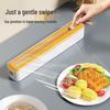 Magnetic Wall-Mounted Kitchen Plastic Wrap Cutter with Sliding Knife Box