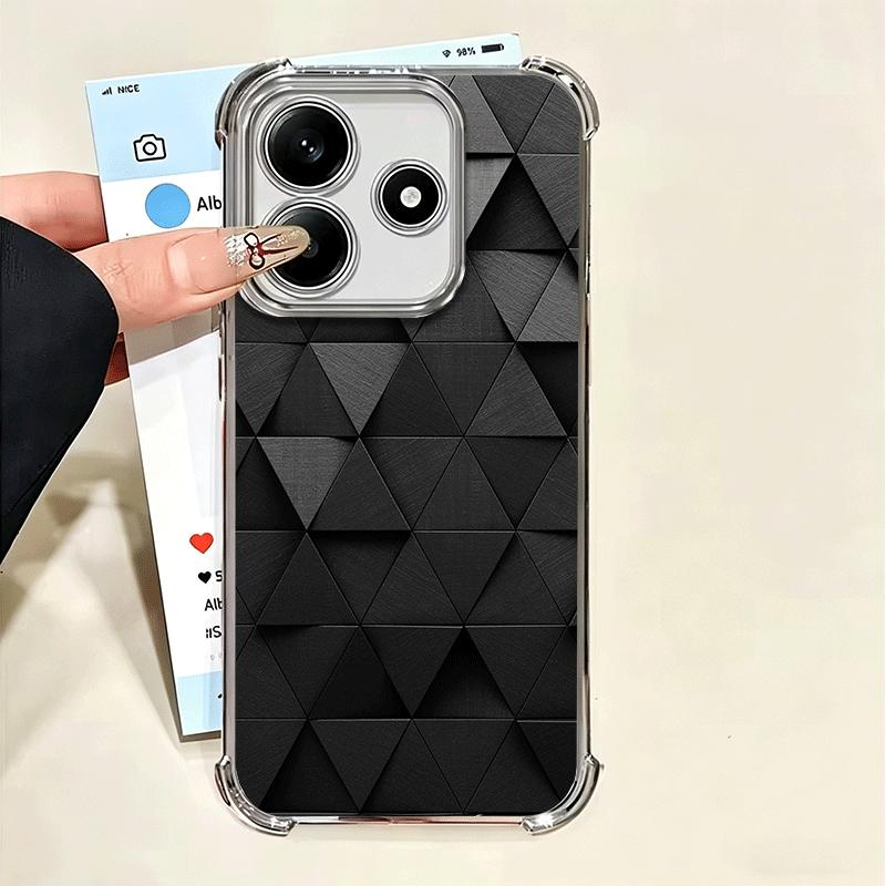 

Carbon Fiber Cool Pattern Plating Phone Case For Xiaomi Poco X5 X6 X7 X8 Pro Max F8 Ultra F7 M8 M7 M5S Redmi 15C 15 14C 13C 13 X Xiaomi Poco X6 Pro