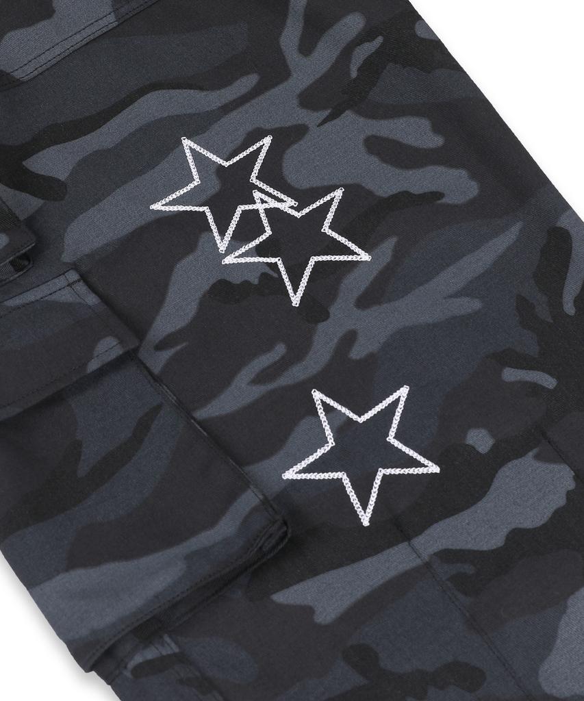 GLACK Gp163 Starpoint Camo Cargo Pants (Black Camo)