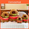 Plush Adorable Capybara Toy Burger Cartoon Girl Sleep Companion Birthday Gift