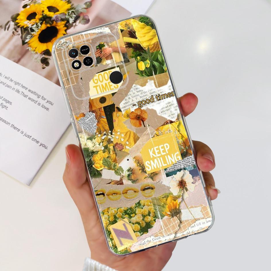 For Xiaomi Redmi 10A Case New Fashion Flower Butterfly Transparent Silicone Cover For Xiomi Redmi 10A Funda Redmi10a 10 A Bumper