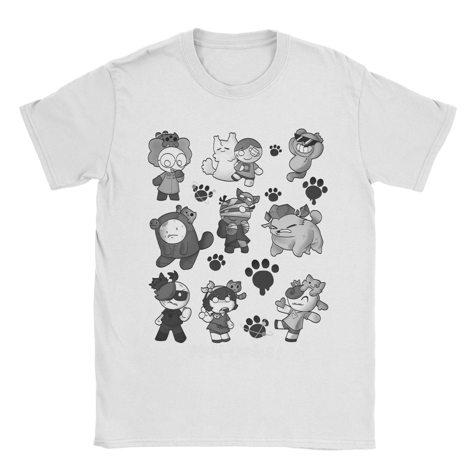 

Unisex Women Graphic Printed Mewgenics MewGenics Cute Cat Angels Game Fan Tee T Shirt Pure Cotton Tshirts Clothing S