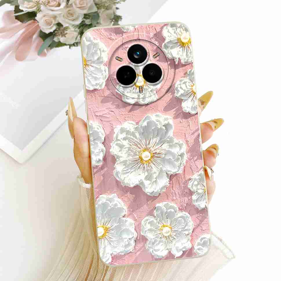Für Oppo Realme 14 Pro 5G Hülle Neue Katze Blume Weiches Silikon Cover Für Realme 14Pro 14 Pro 5G Handyhülle Stoßfeste Capa