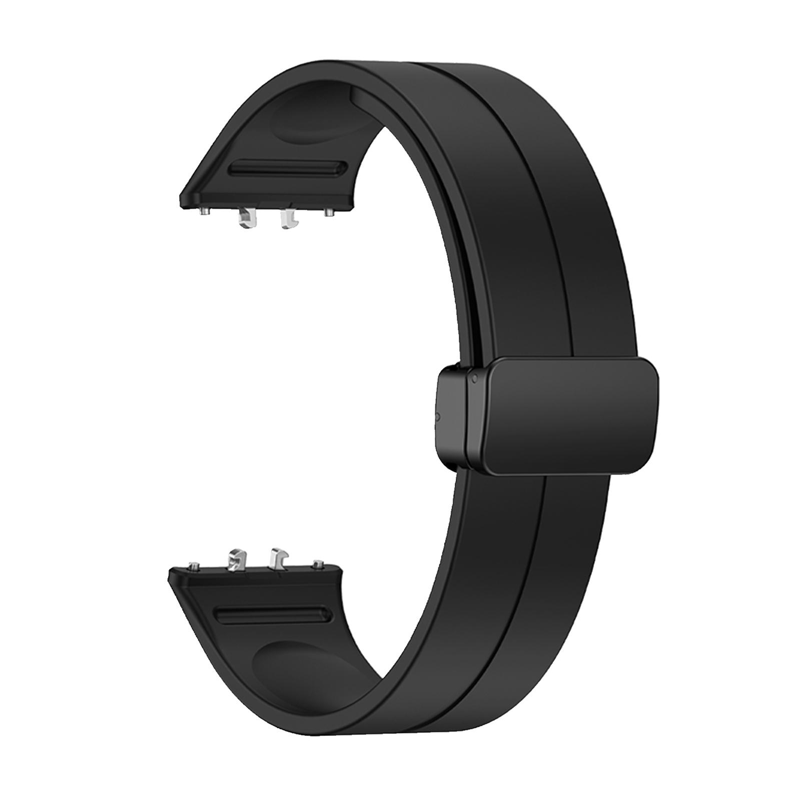 Silicone Strap Smart Watch Bracelet Replacement Strap Wristband With Magnetic Folding Buckle Compatible For Galaxy FIT 3 Watch