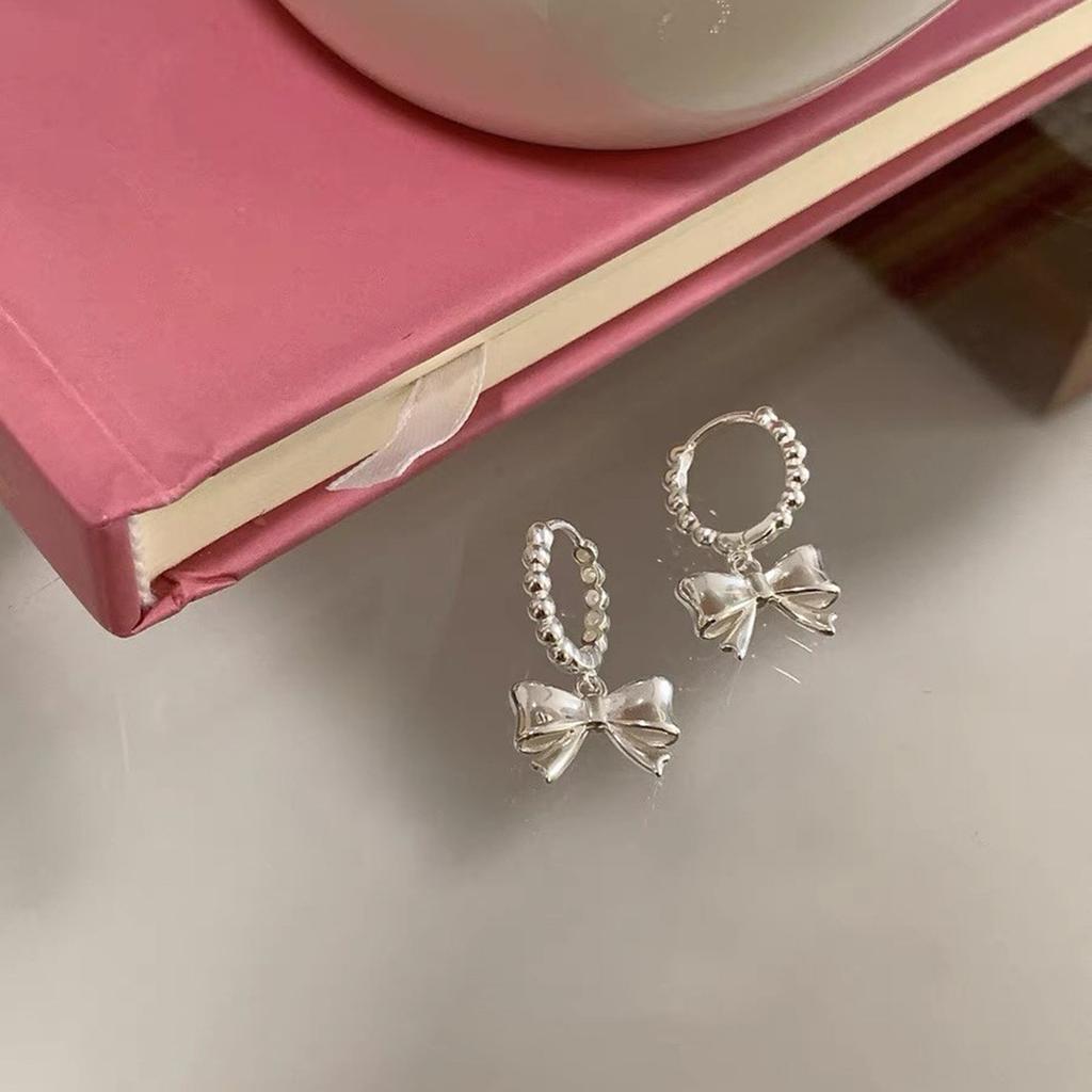 Delicate Bowknot Hoop Earrings Fashion Dangle Earrings Unique Gift for Fashionable Women and Girls