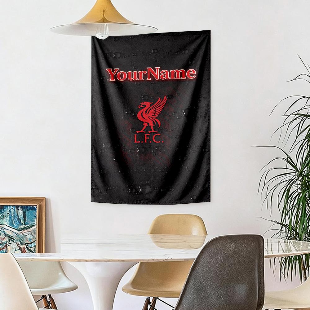 Liverpool Custom Ditt Navn Vægdekoration Vægtæppe Kunst Til Kæledyr Mindesmærke Fødselsdag Bryllupsfest Baggrund Familiegave