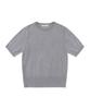 Siyajyu Sikn2184 Basic Round Neck Short Sleeve Knit_Melange Gray