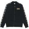 Holiday Logo Print Gold Stamped Fleece Lined Thermal Athleisure Jacket Men's Black 582307-01