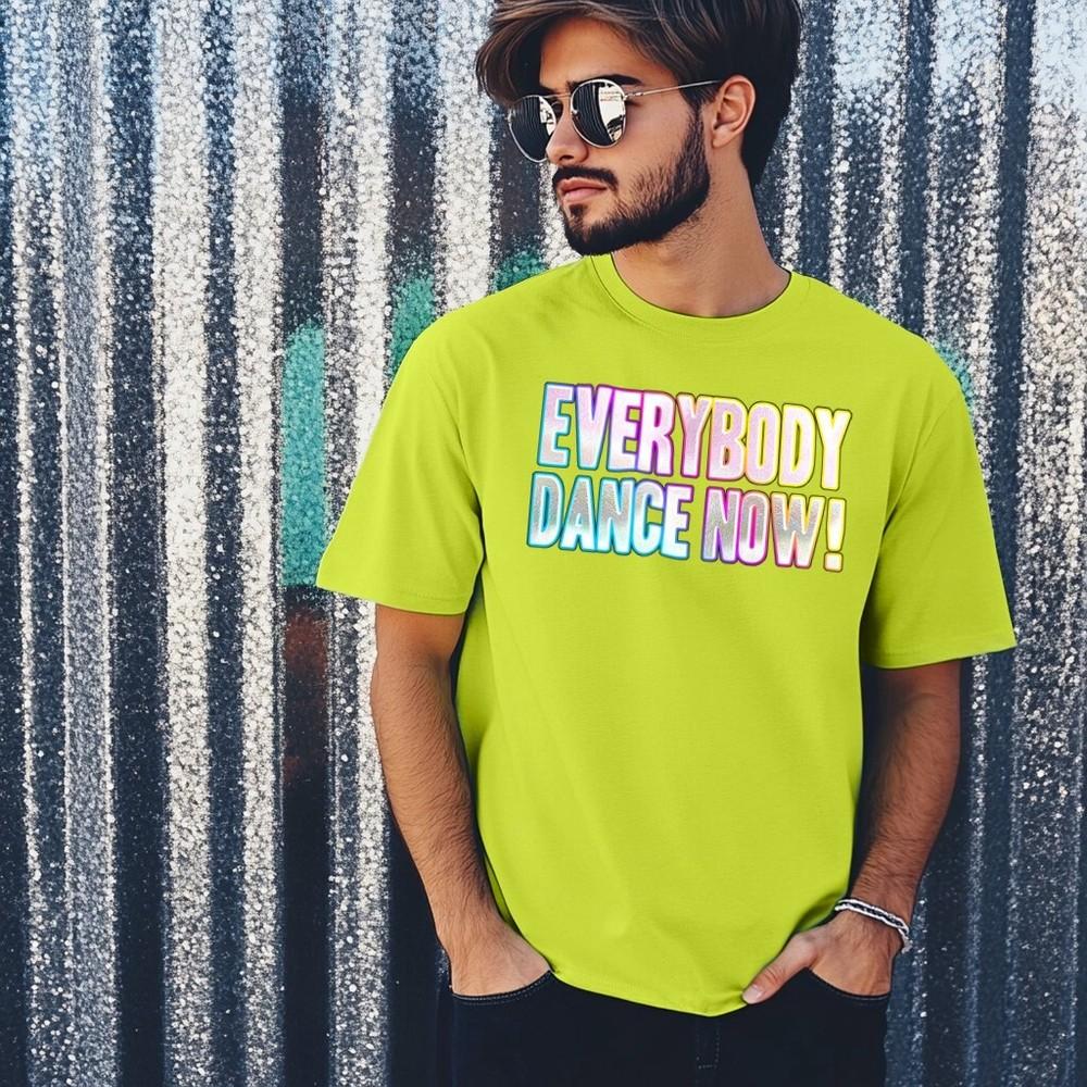 

Футболка Everybody Dance Now Фанковый принт Маскарад Выходные Вечеринка 90-х 1990-е Подарок S