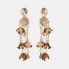 Tassel Earrings Exaggerated European and American Long Wild Retro Fashion Alloy Flower 2024