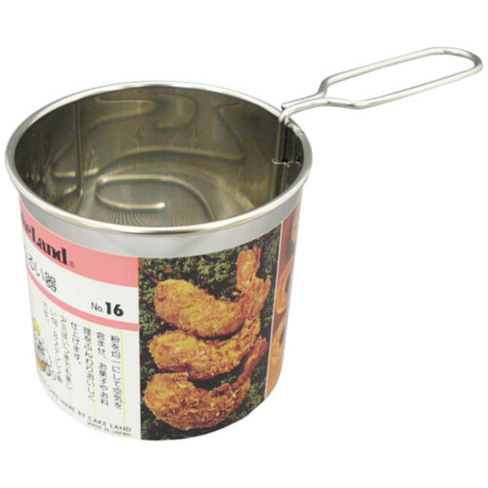 Tiger Crown Flour Sifter, Silver, 92 x 175 x 98 mm, Small, 18-8 Stainless Steel, with Sifter Handle, Shaking Function, 16