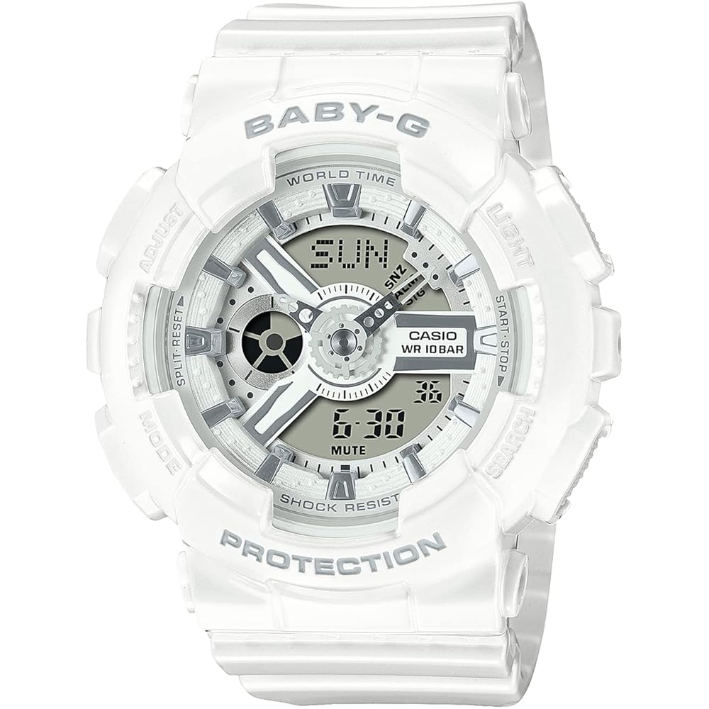 Casio Baby-G BA-110X-7A3JF Women s Watch White Silver Analog Waterproof