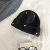 Ear Protection Star Knitted Beanie Hat Cuffed Design Thick Warm Beanie  Outdoor Wear