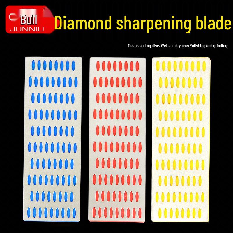 High-Quality Single-Sided Diamond Mesh Whetstone with Base, Sharpening Disc 300-400-600#